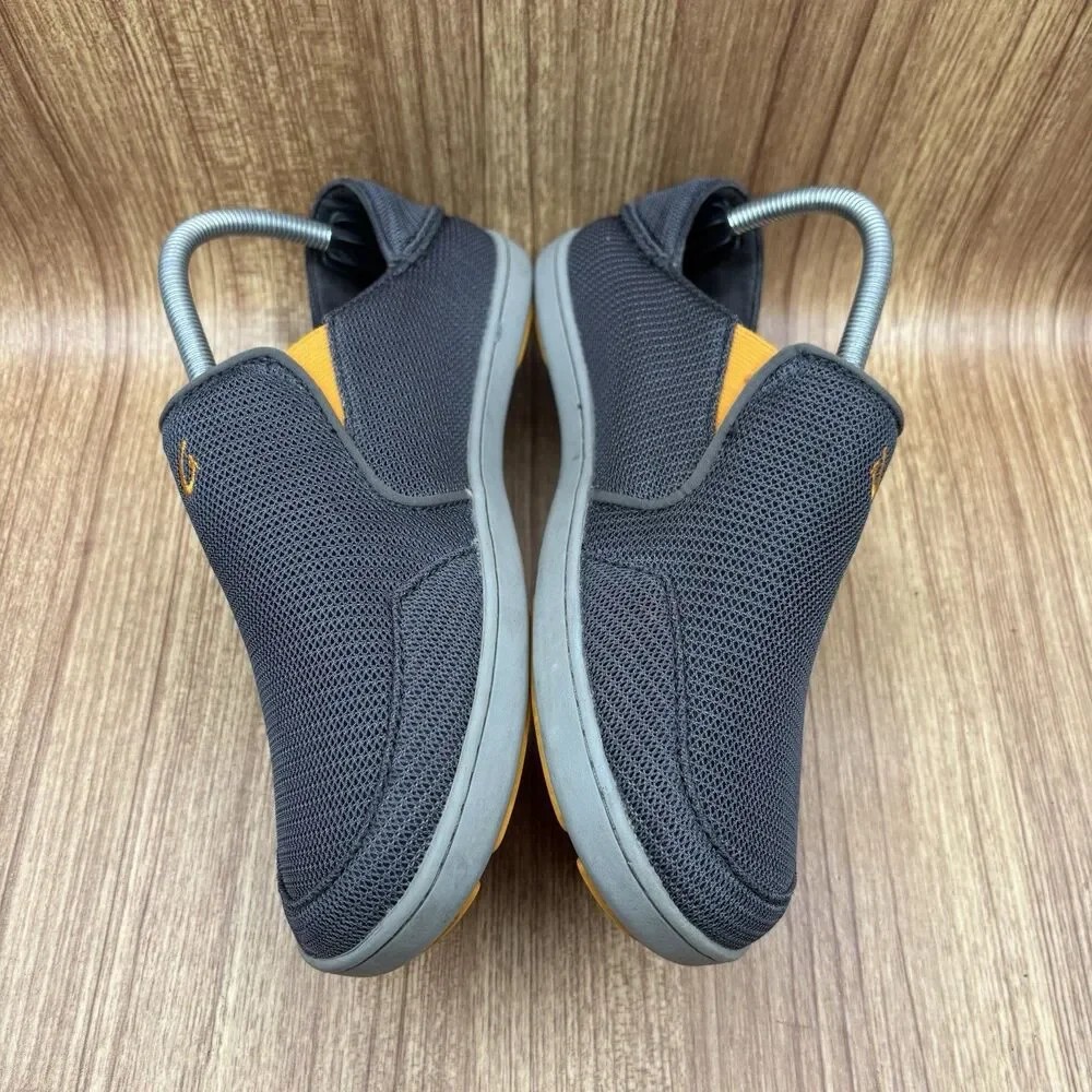 Olukai Nohea‎ Mesh Men's Slip On Shoes Dark Shadow Size 7 EU 40